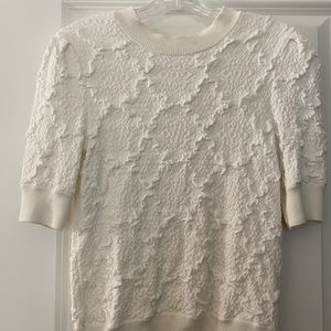Free People Ivory Elbow Sleeve Sweater